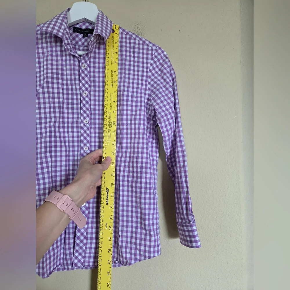 Kids Purple White Gingham Dress Shirt Report Collection 12 Easter Spring Dressy